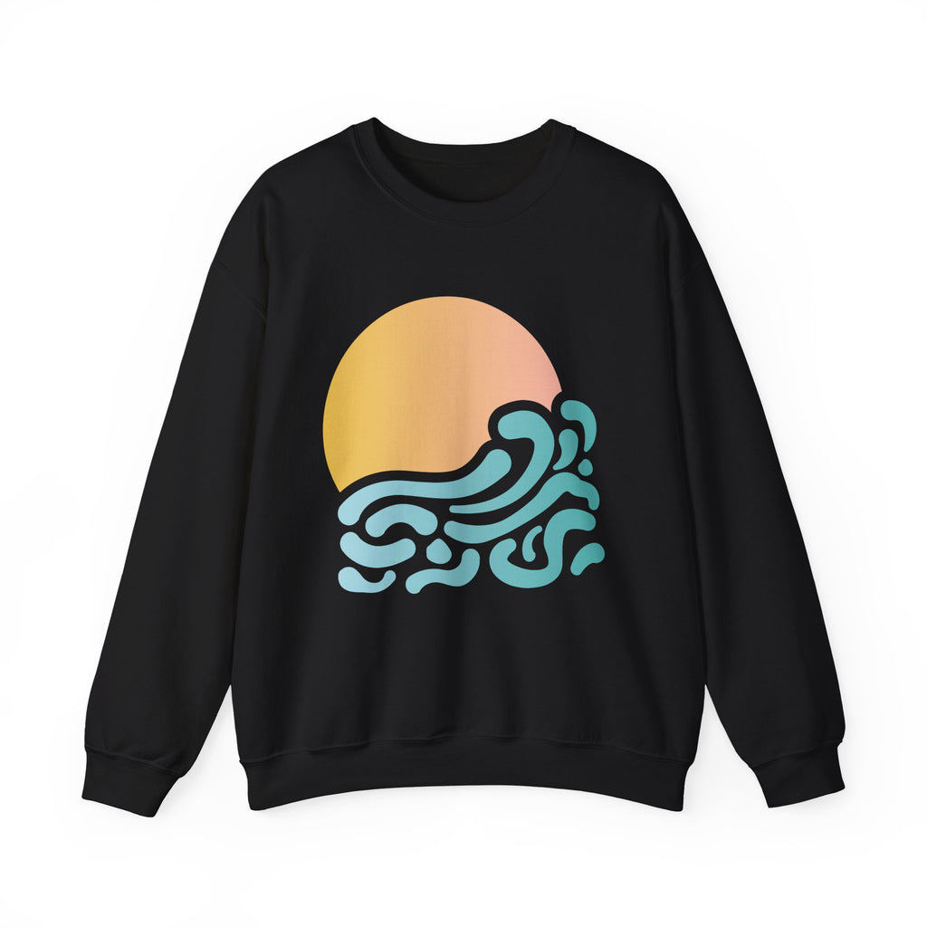 Sunset Waves Sweatshirt —  Beach Crewneck