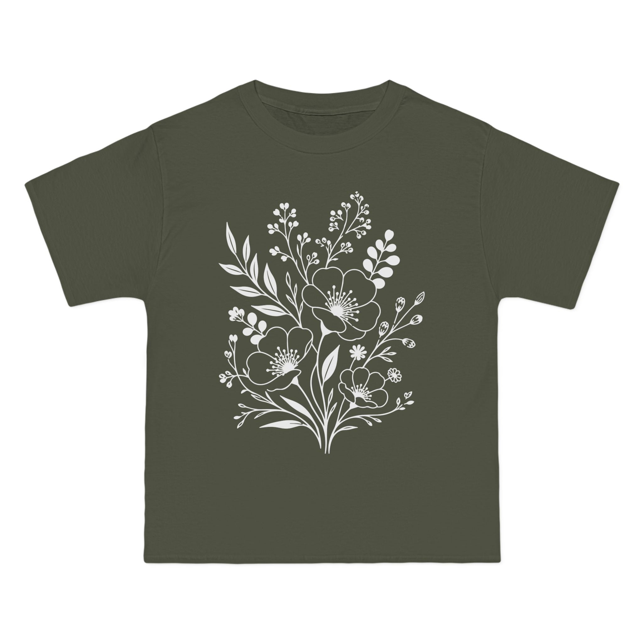 Boho Wildflower T-Shirt | Botanical Floral Print Comfort Tee for Women