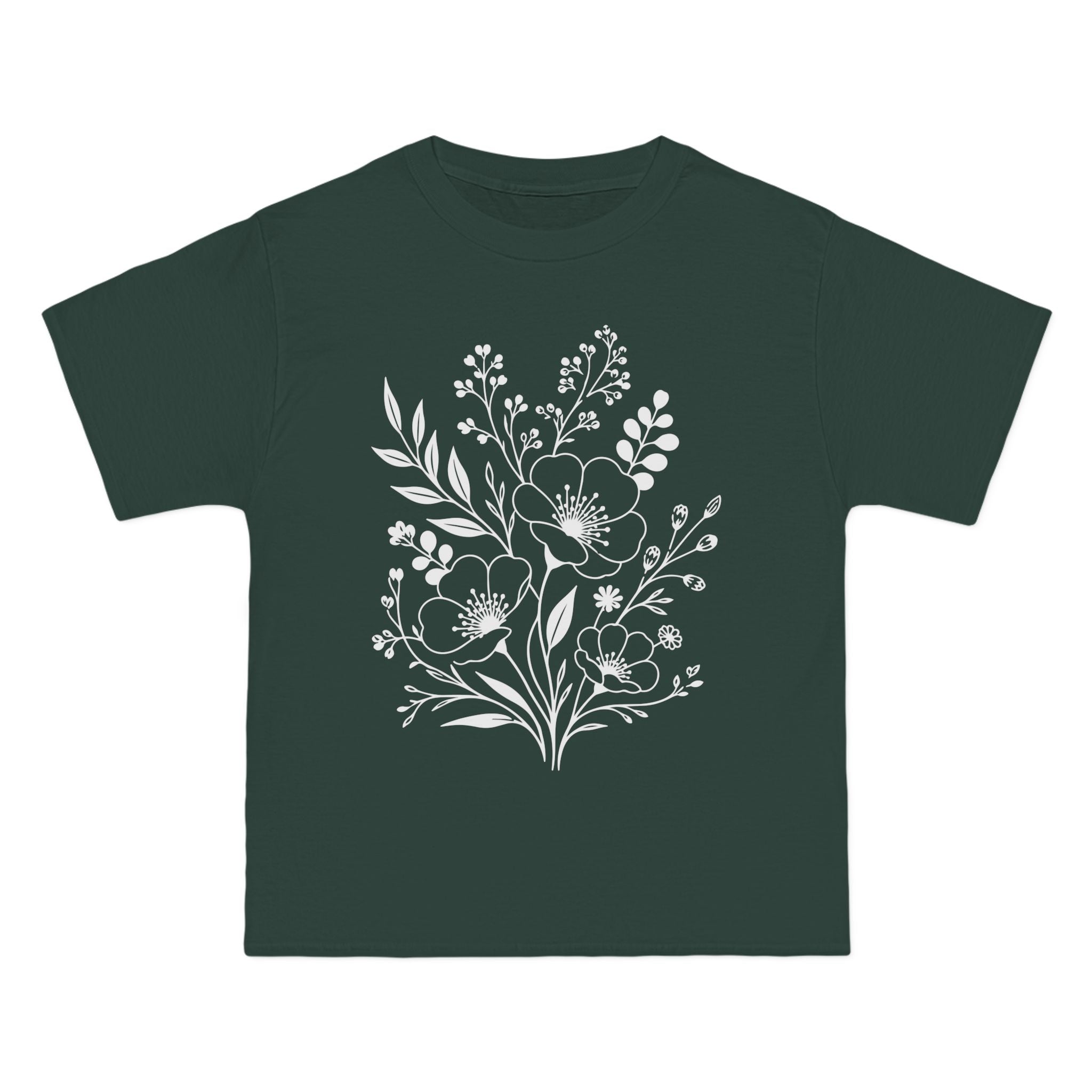 Boho Wildflower T-Shirt | Botanical Floral Print Comfort Tee for Women