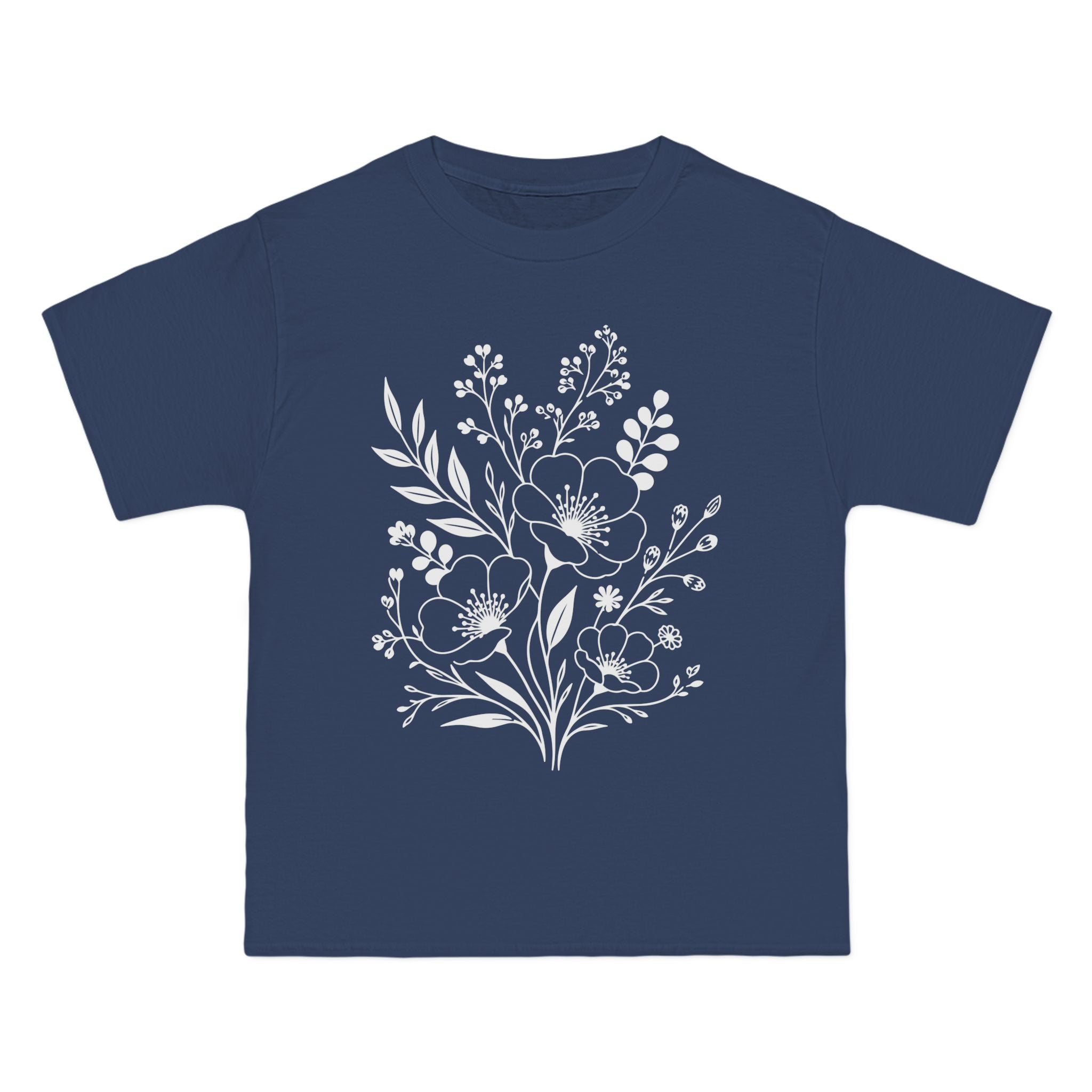Boho Wildflower T-Shirt | Botanical Floral Print Comfort Tee for Women
