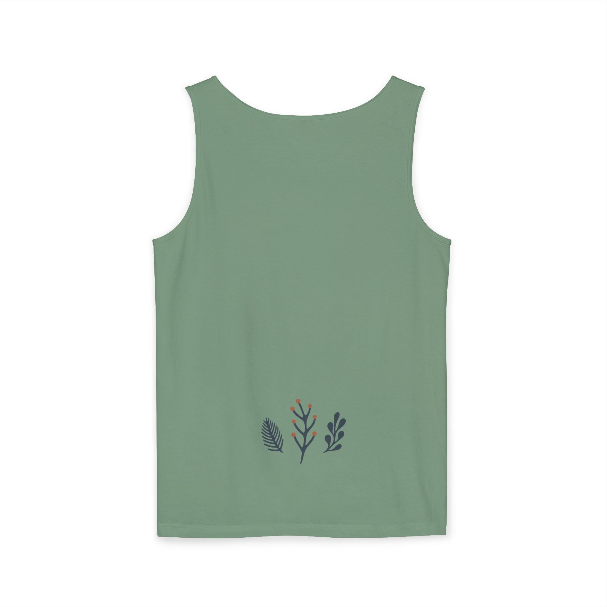 Floral Folk Circle Tank Top — Boho Botanical Graphic
