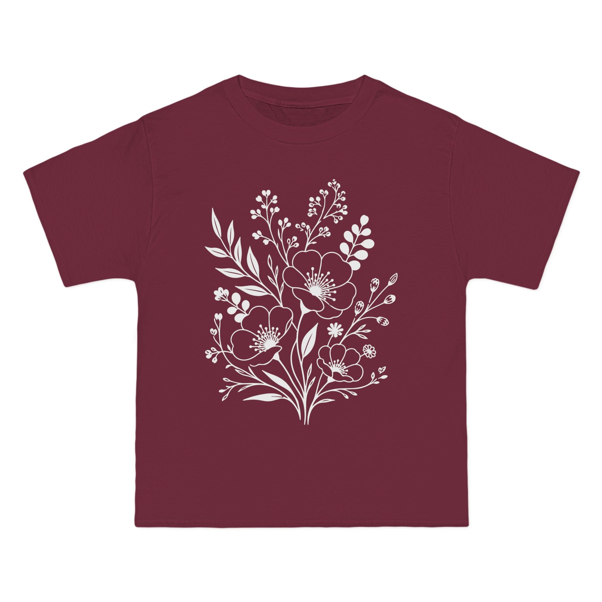 Boho Wildflower T-Shirt | Botanical Floral Print Comfort Tee for Women