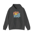 Sunrise Waves Hoodie — Retro Beach Graphic Pullover