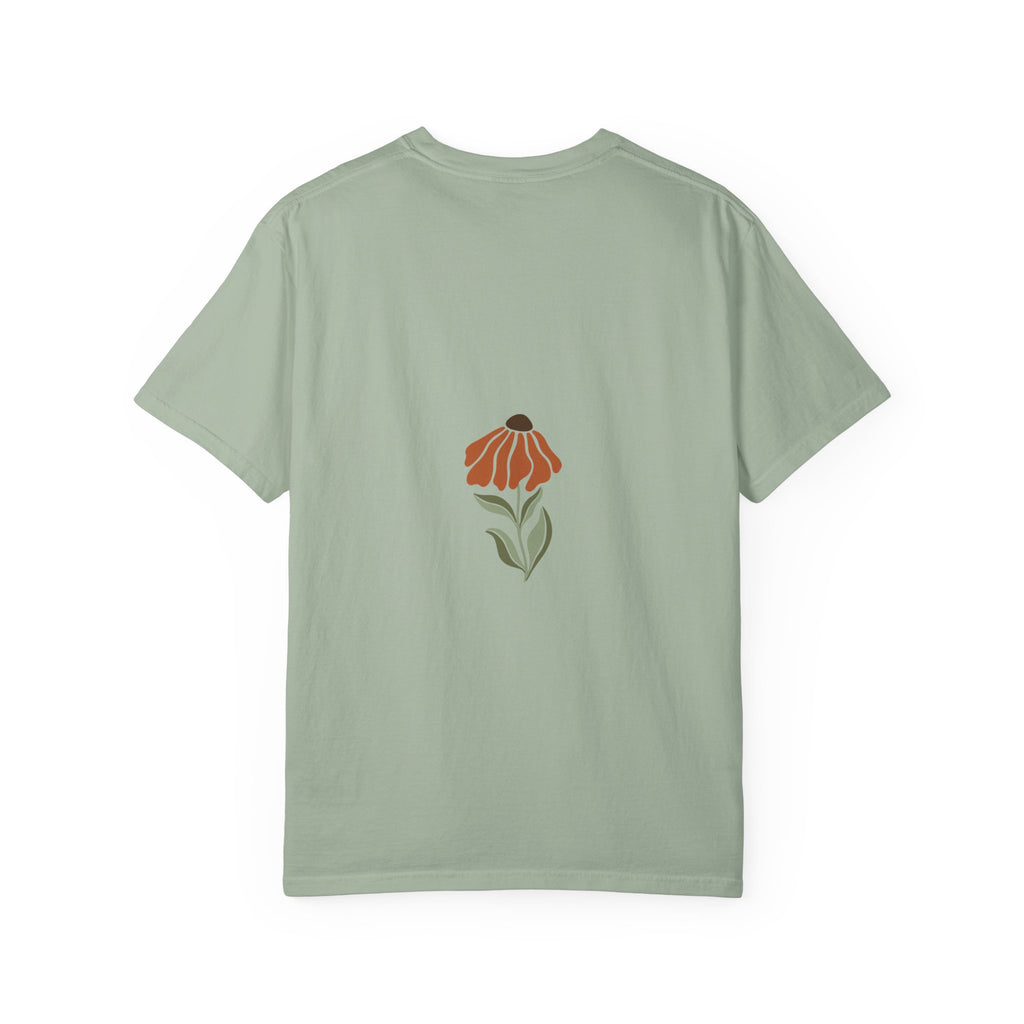 Floral Retro Bloom T-Shirt — Earthy Vintage Flower Print