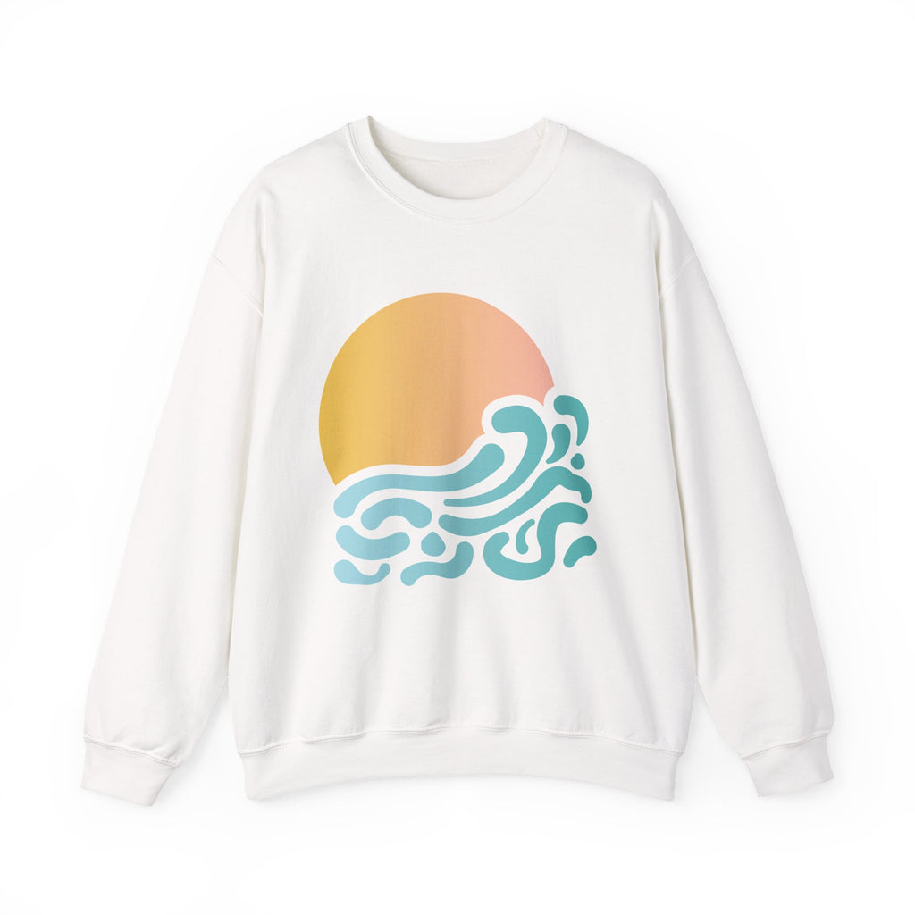 Sunset Waves Sweatshirt —  Beach Crewneck