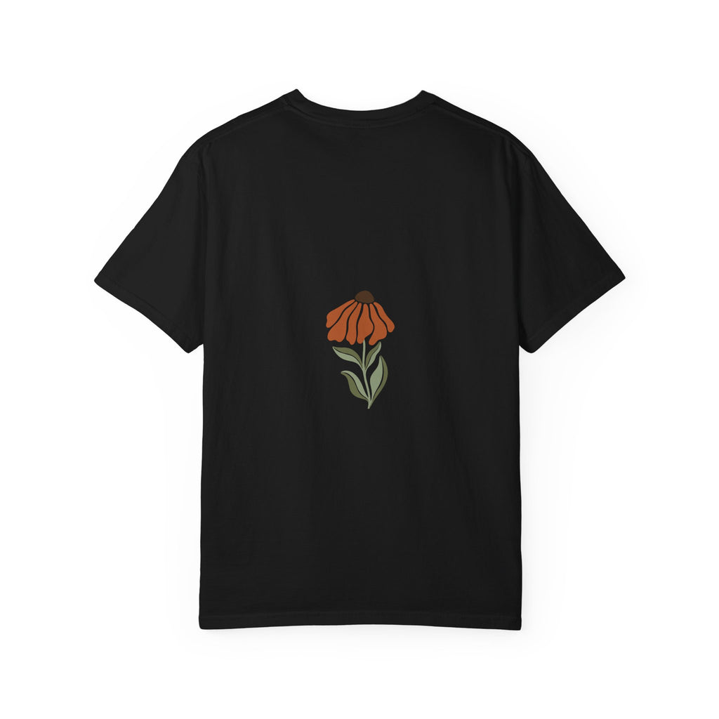Floral Retro Bloom T-Shirt — Earthy Vintage Flower Print