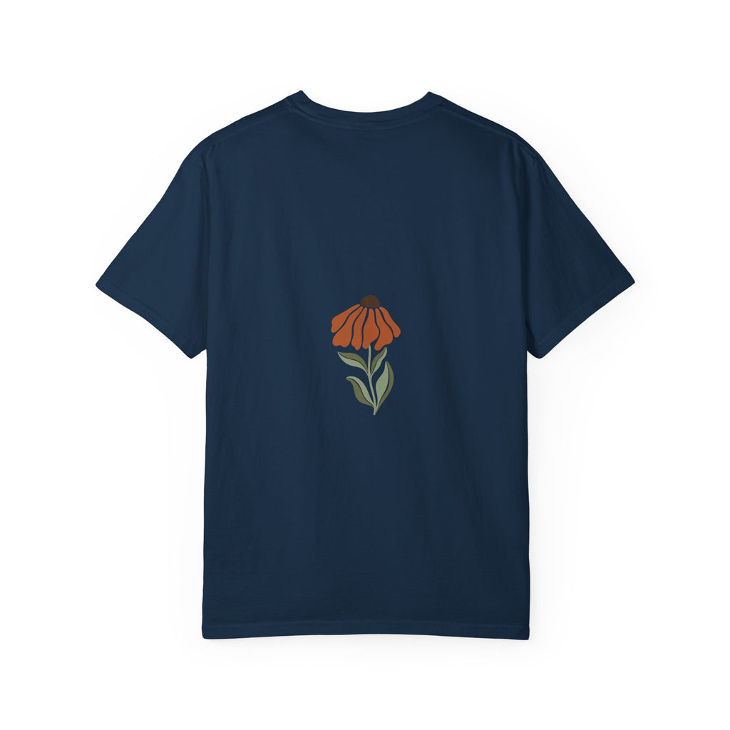 Floral Retro Bloom T-Shirt — Earthy Vintage Flower Print