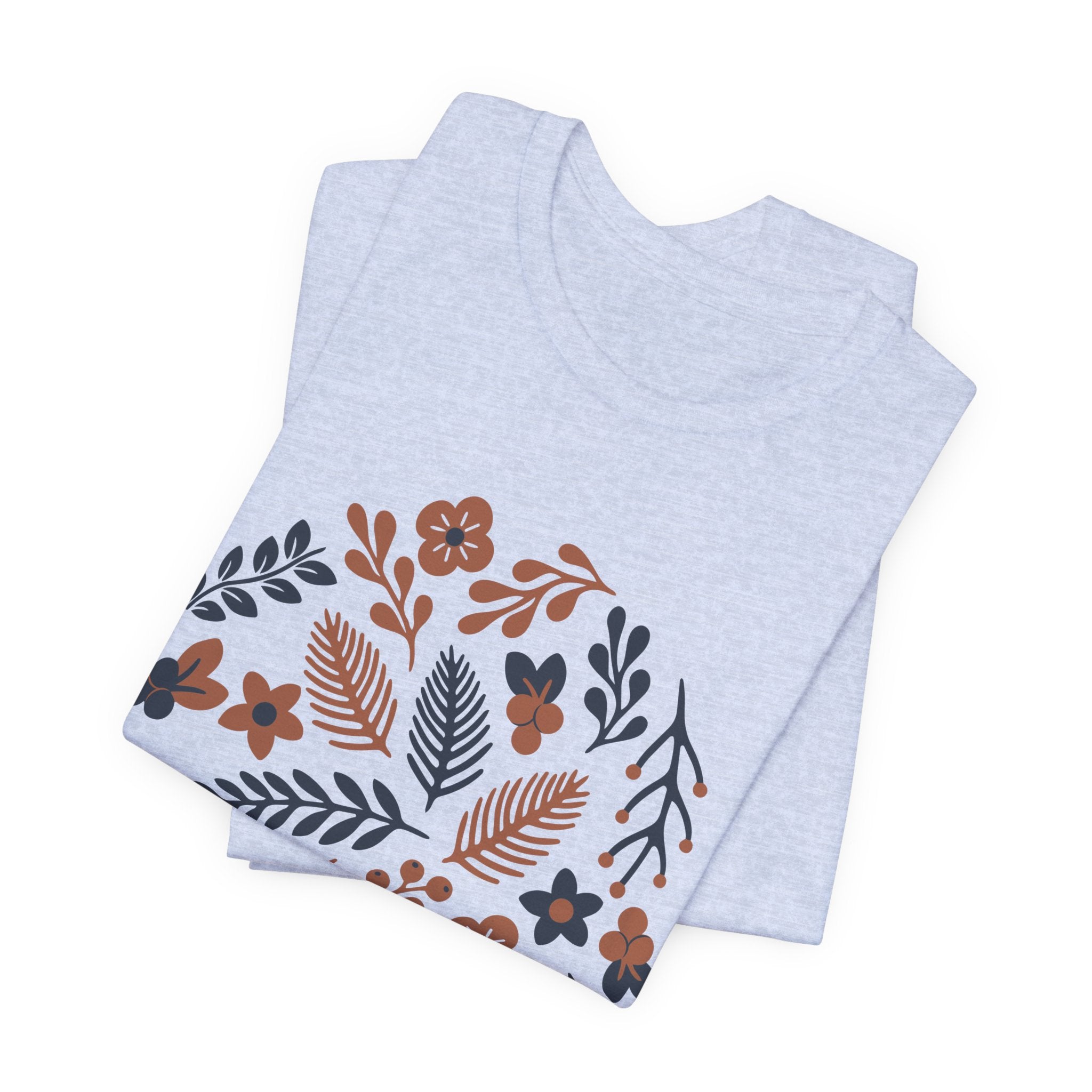 Floral Wreath Tee — Boho Botanical Short Sleeve T-Shirt