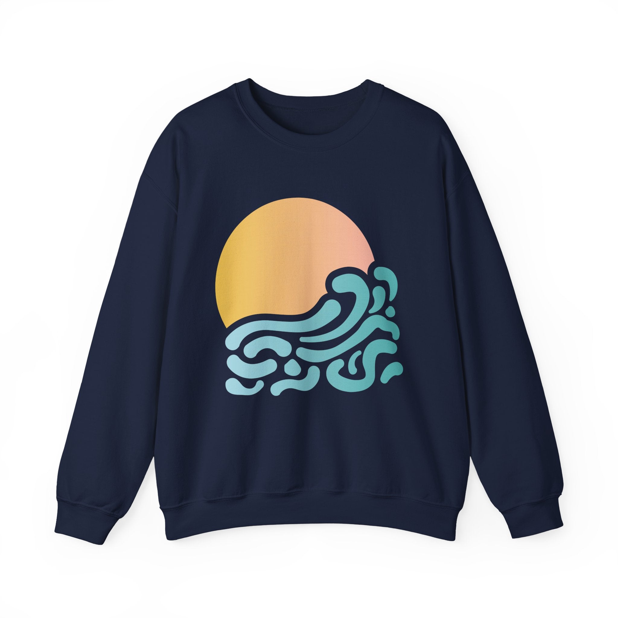 Sunset Waves Sweatshirt —  Beach Crewneck