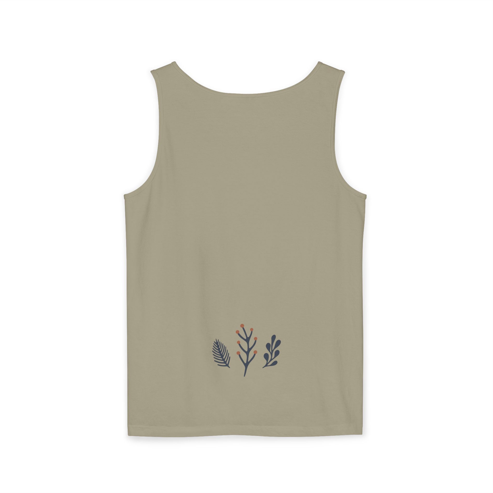 Floral Folk Circle Tank Top — Boho Botanical Graphic